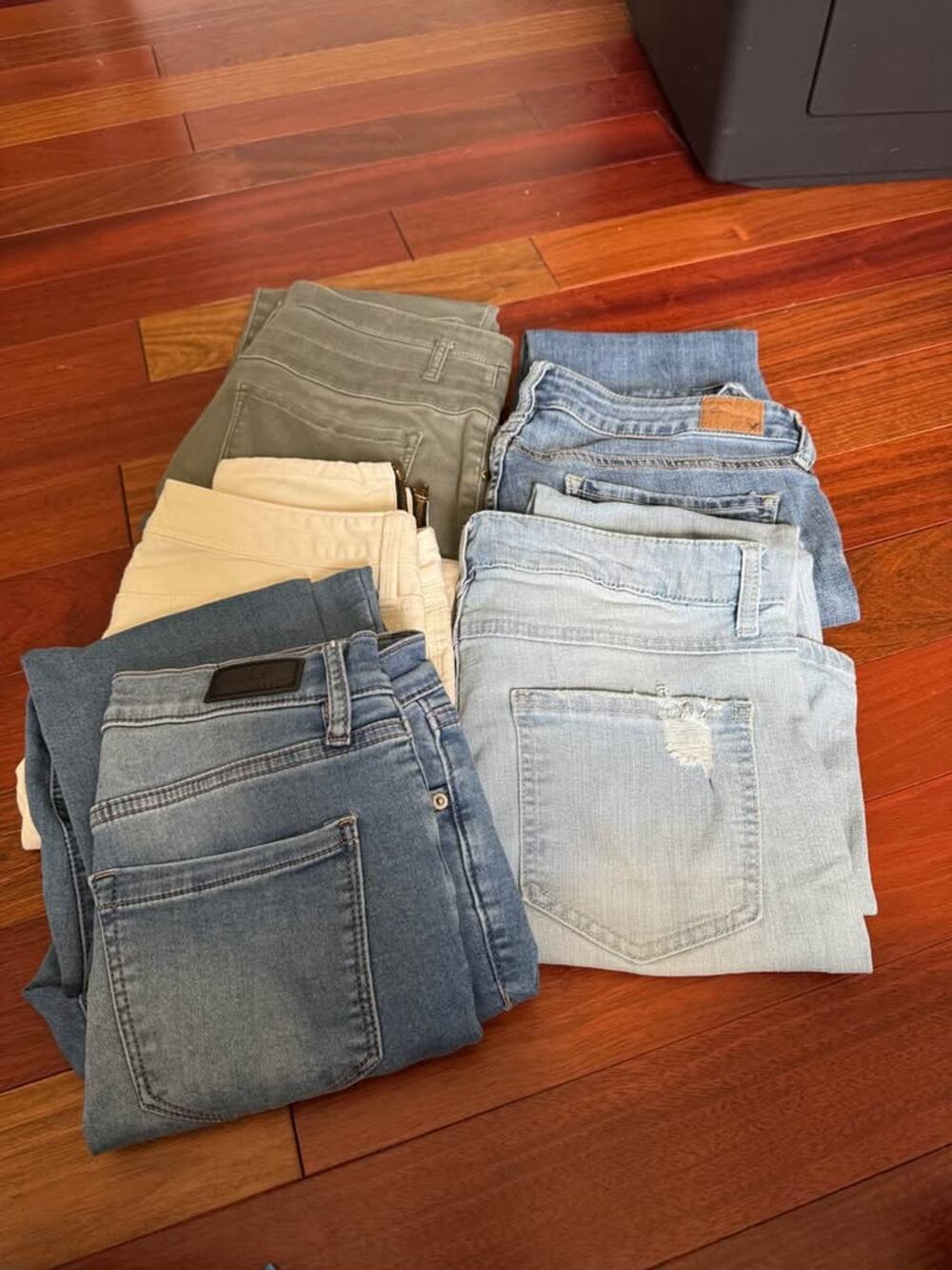 Lot of 5 jeans pants various brands all size 4